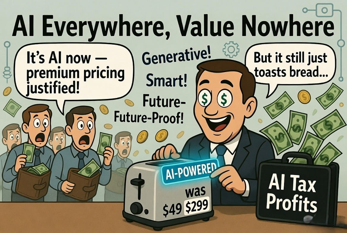 AI Everywhere, Value Nowhere: How Companies Are Slapping "AI" Labels on Products Just to Empty Your Wallet